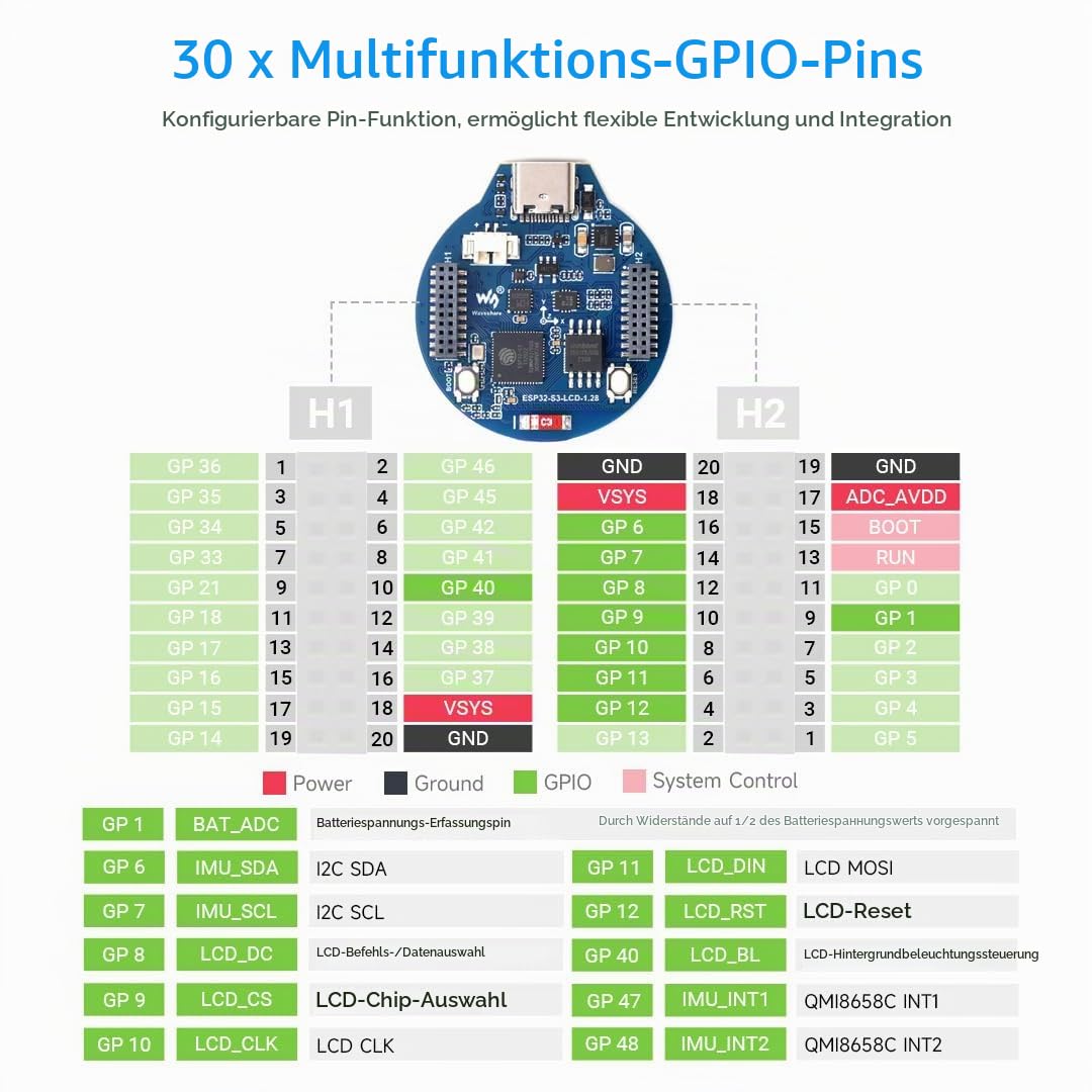 waveshare-esp32-s3-entwicklungsboard-mit-1-28-zoll-ips-lcd-240-240-wifi-bt-cnc-m image 6