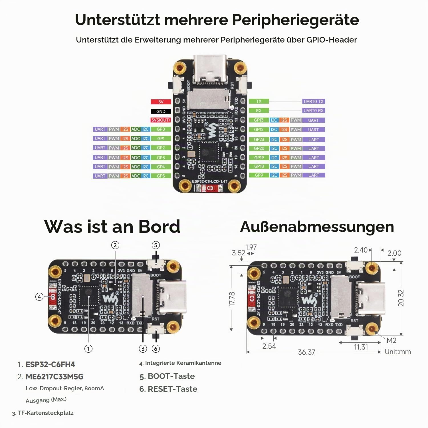 waveshare-esp32-c6-1-47-zoll-display-entwicklungsboard-172x320-mit-pinheader image 6