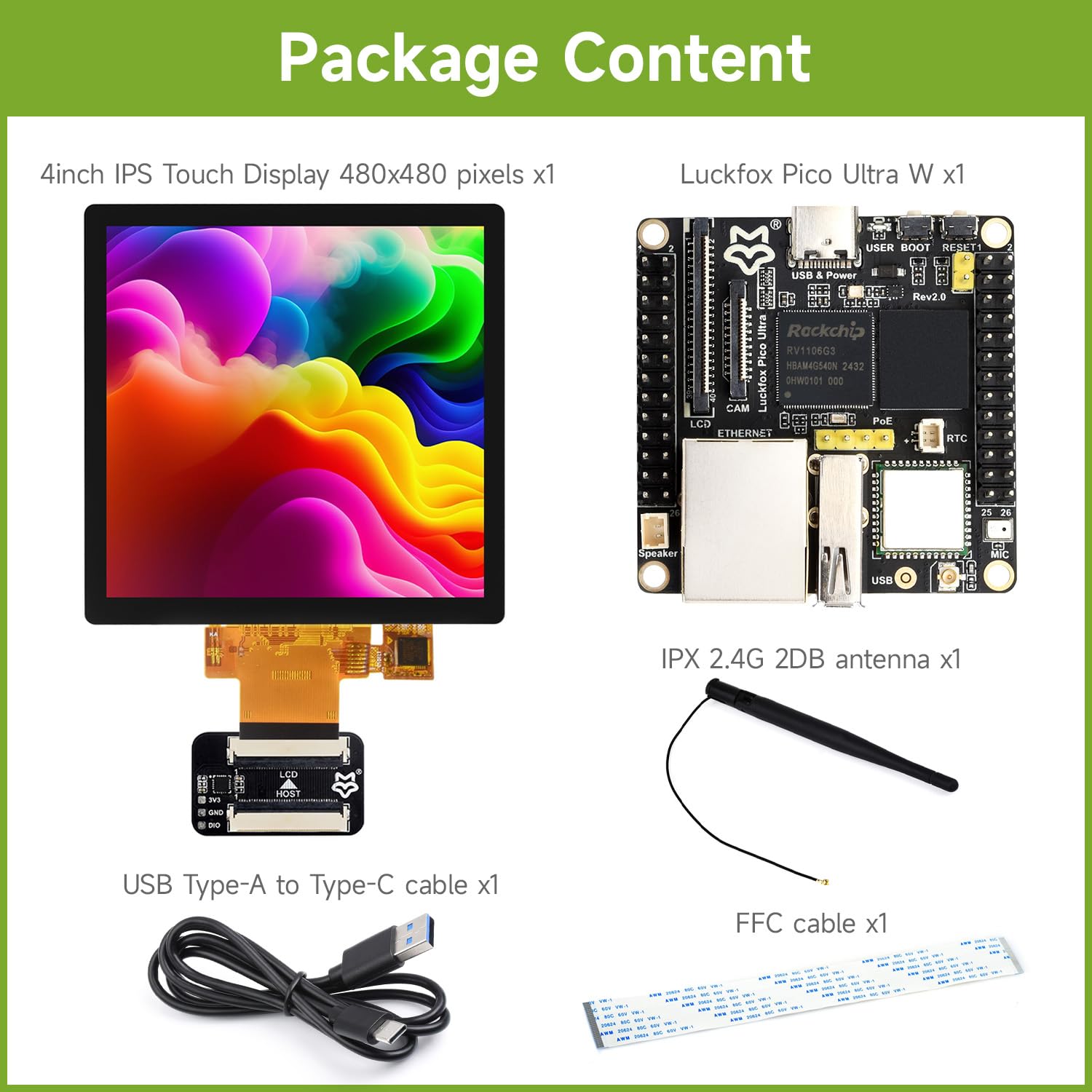 waveshare-luckfox-pico-ultra-rv1106-linux-entwicklungsboard-kit-a-4-zoll-480x480 image 2