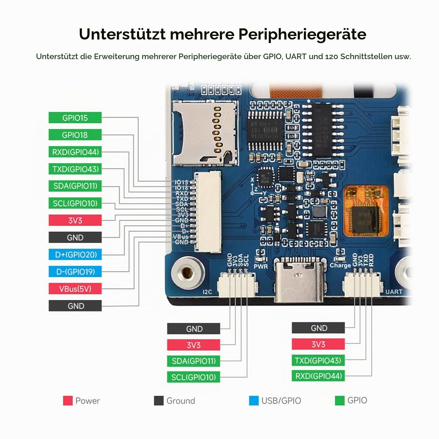 waveshare-esp32-s3-2-8-zoll-display-board-240x320-ips-wifi-bt-lautsprecher-ohne- image 6