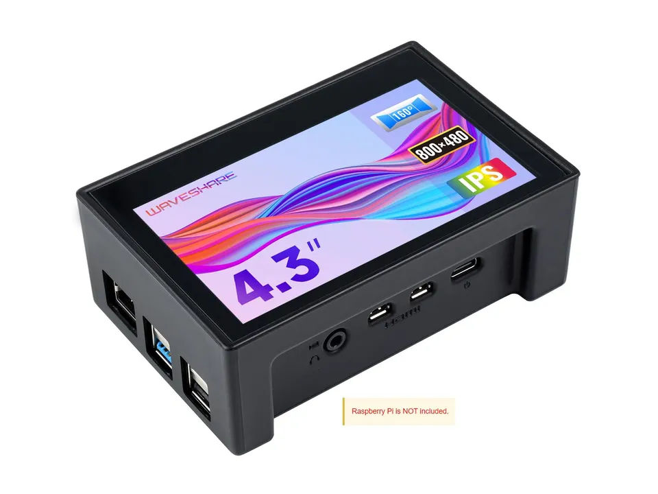 waveshare-4-3-zoll-kapazitives-touch-display-800x480-ips-mipi-dsi-mit-geh-use-f- image 1