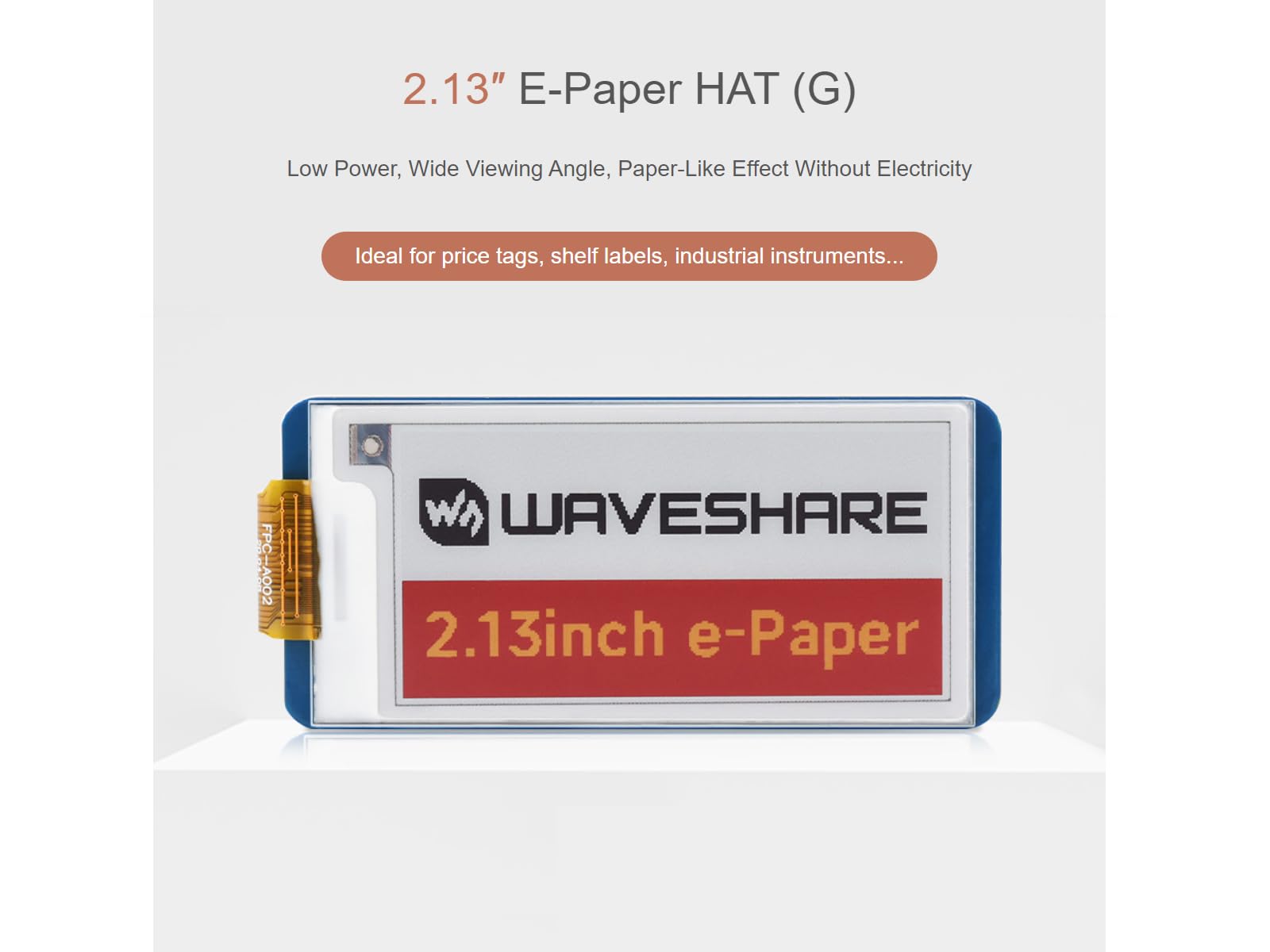 waveshare-2-13-zoll-e-paper-hat-g-250x122-4-farben-f-r-raspberry-pi image 2
