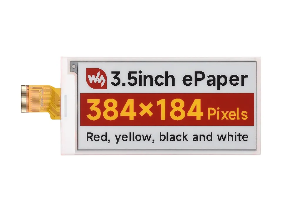 waveshare-3-5-zoll-e-paper-display-g-raw-modul-384x184-rot-gelb-schwarz-wei-spi image 1