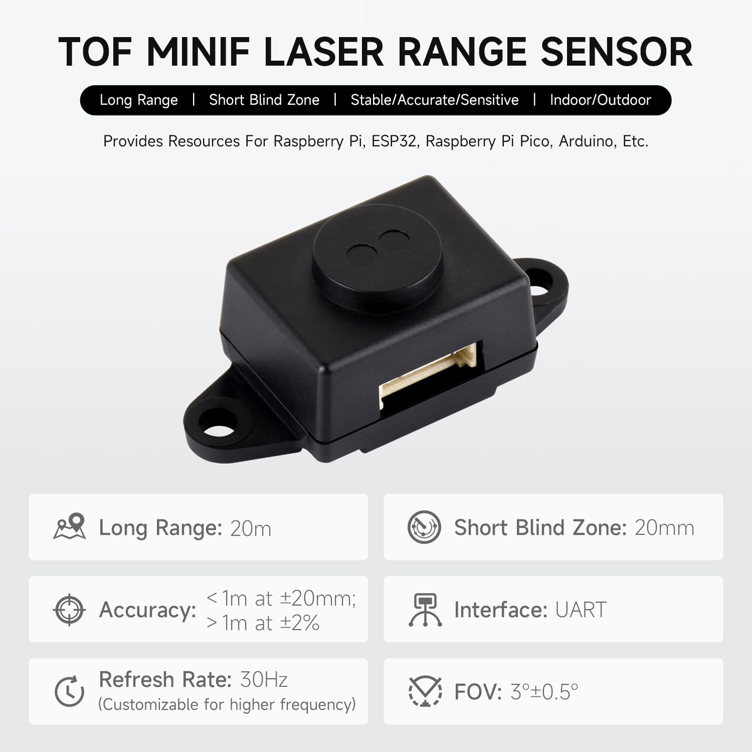 waveshare-tof-laser-distanzsensor-d-tof-0-02-20m-uart image 3