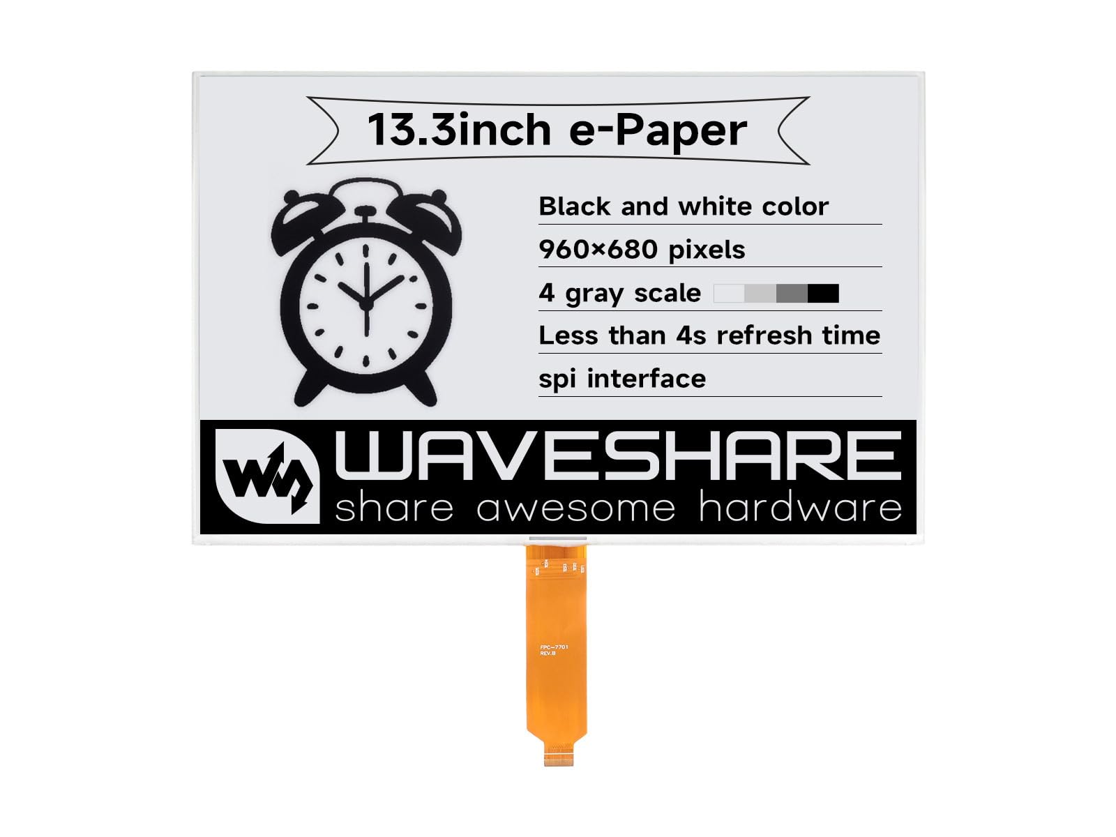 waveshare-13-3-zoll-e-paper-raw-display-960-x-680-pixel-spi-ohne-treiberplatine image 1