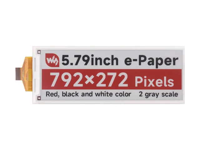 waveshare-5-79-zoll-e-paper-b-rohdisplay-ohne-pcb-792-272-rot-schwarz-wei-spi image 1