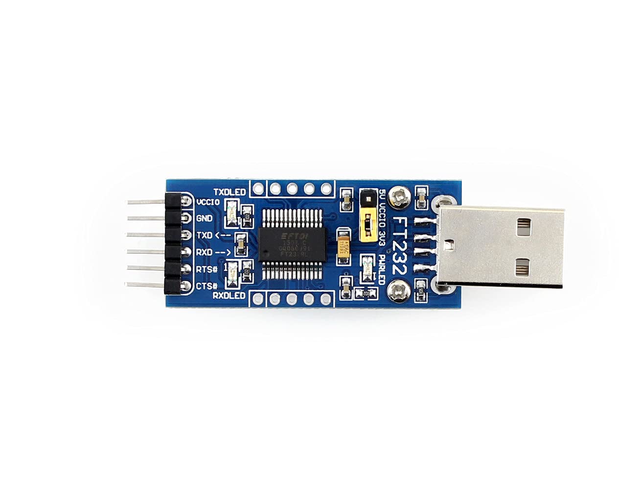 waveshare-ft232-usb-zu-ttl-uart-kommunikationsmodul-usb-c image 1