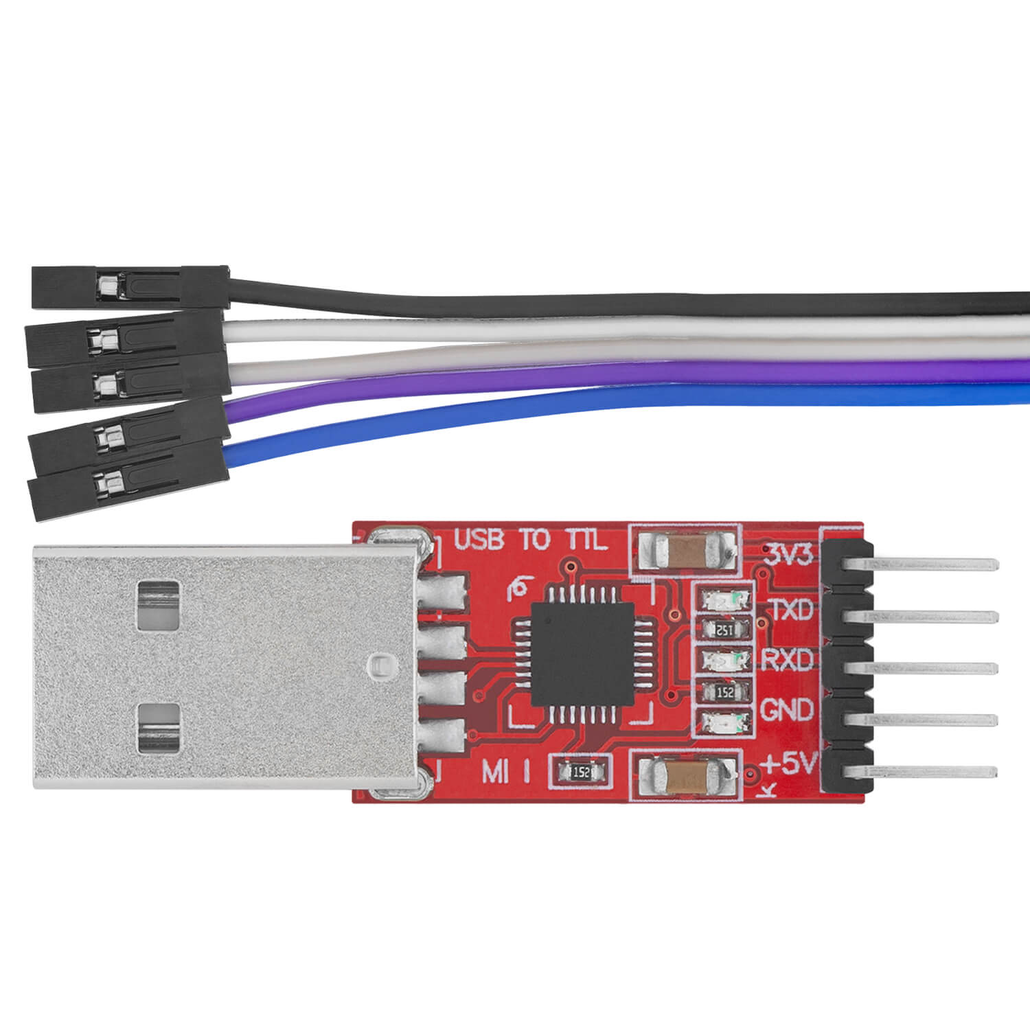 az-delivery-cp2102-usb-zu-ttl-konverter-hw-598-3-3v-5v-mit-jumper-kabel image 2