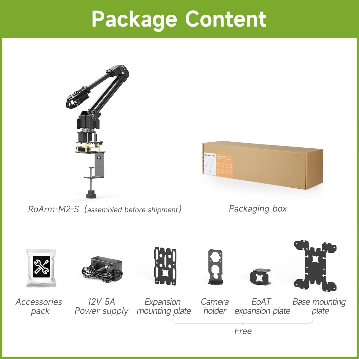 waveshare-desktop-robotic-arm-kit-4-dof-esp-now-ros2-open-source-f-r-maker-und-e image 2