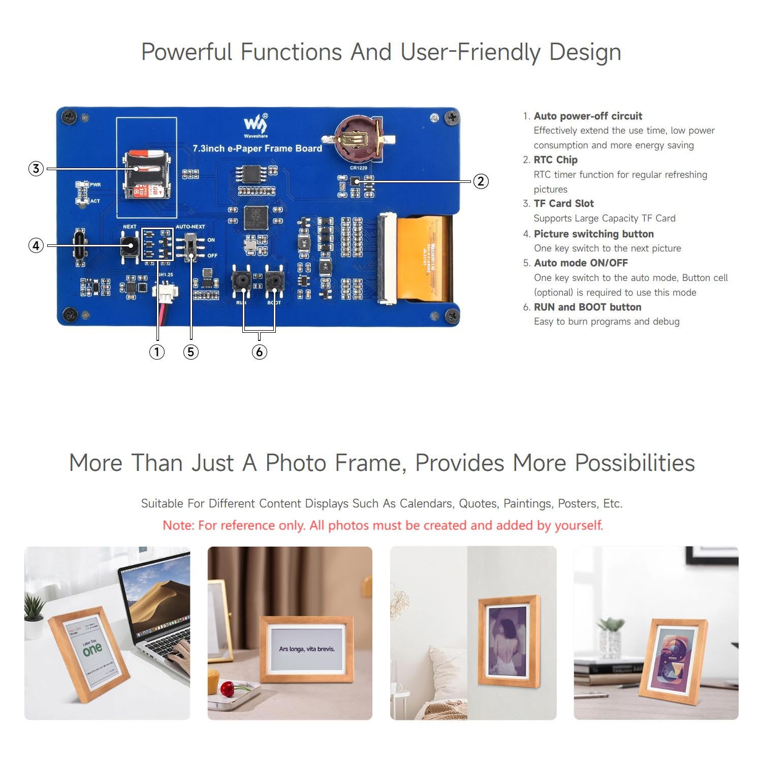 waveshare-7-3-zoll-acep-7-farben-e-paper-mit-holz-bilderrahmen-800x480 image 6