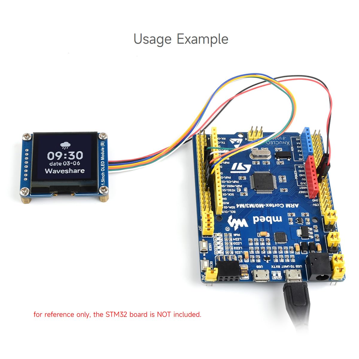 waveshare-1-5-zoll-oled-display-modul-128x128-spi-i2c-schwarz-wei image 7