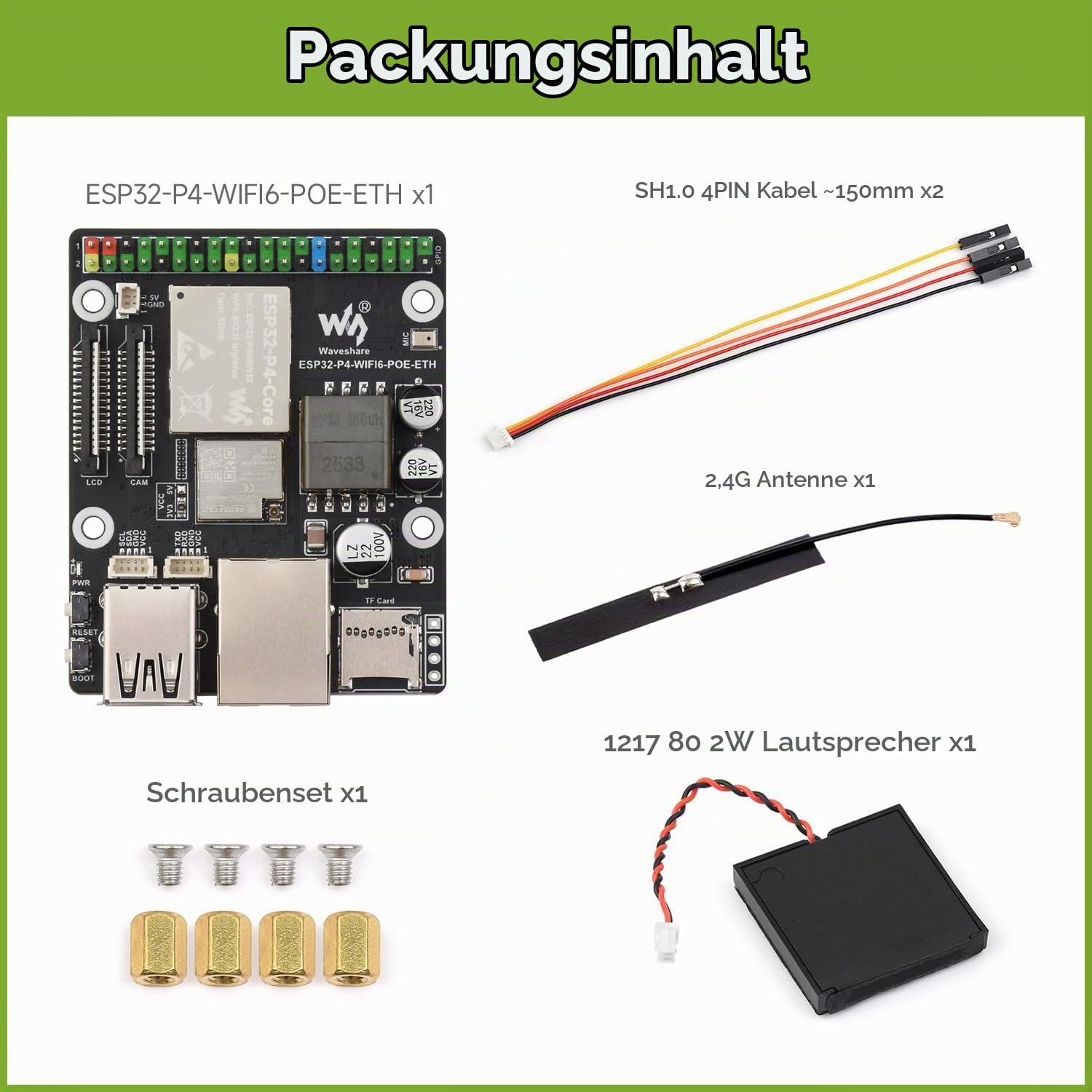 waveshare-esp32-p4-wifi6-poe-eth-high-performance-entwicklungsboard-esp32-p4-esp image 2