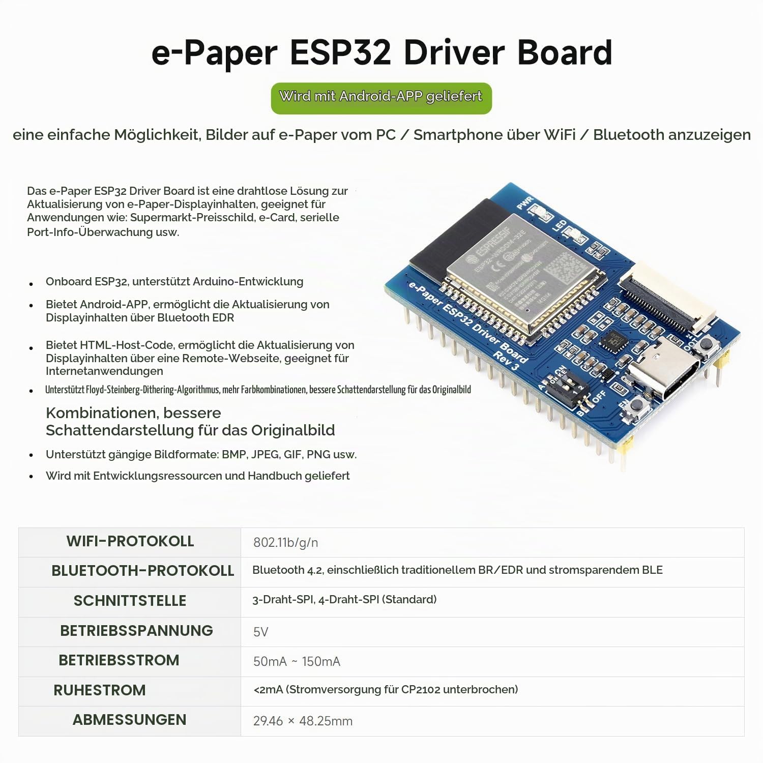 waveshare-universal-e-paper-driver-board-mit-esp32-wifi image 4