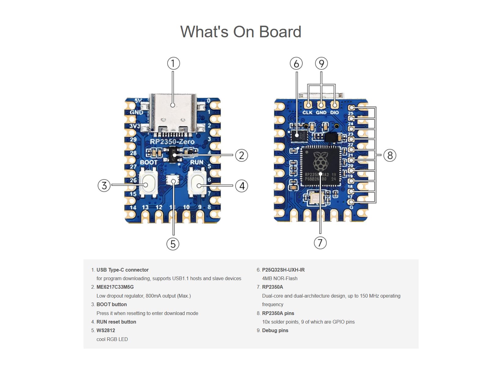 waveshare-rp2350-zero-mini-entwicklungsboard-rp2350a-4mb-typ-c image 6