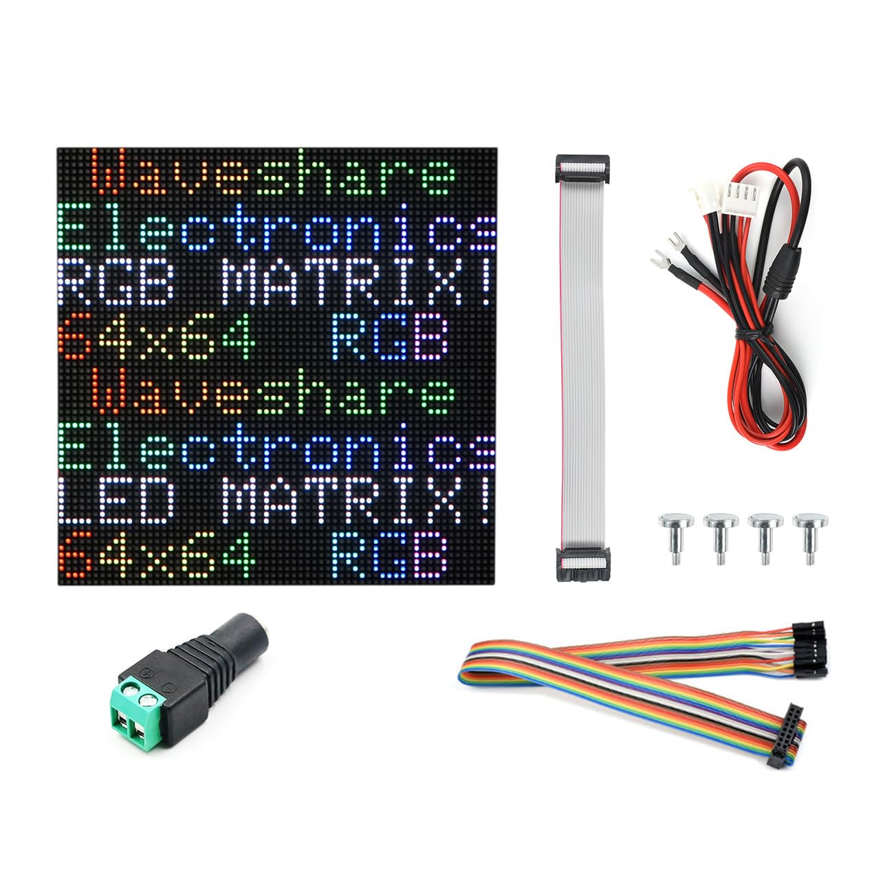 waveshare-rgb-vollfarb-led-matrix-panel-2-5mm-pitch-64x64-pixel-einstellbare-hel image 1