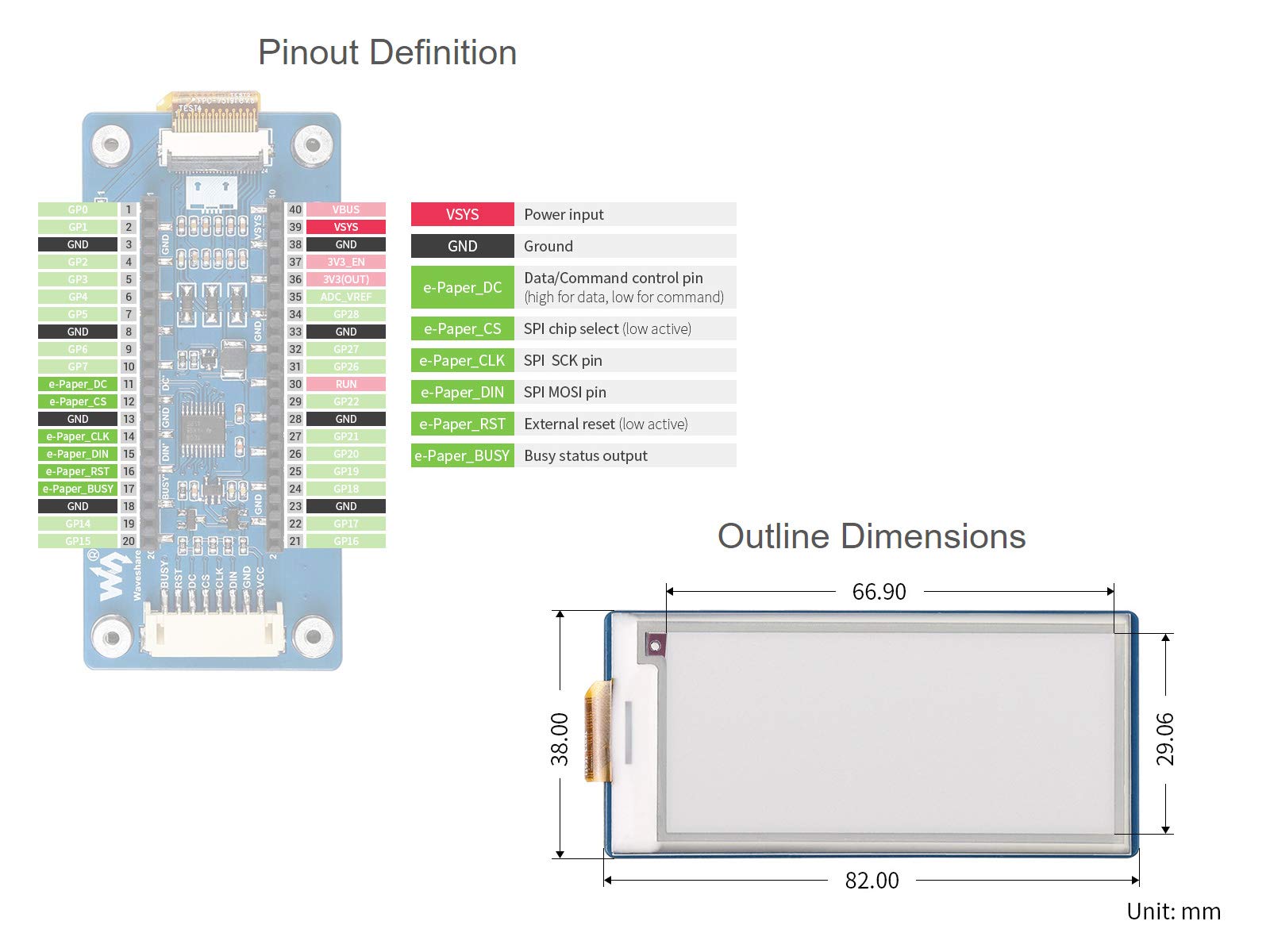 waveshare-2-9-zoll-e-paper-display-modul-296x128-pixel-rot-schwarz-wei-f-r-raspb image 7