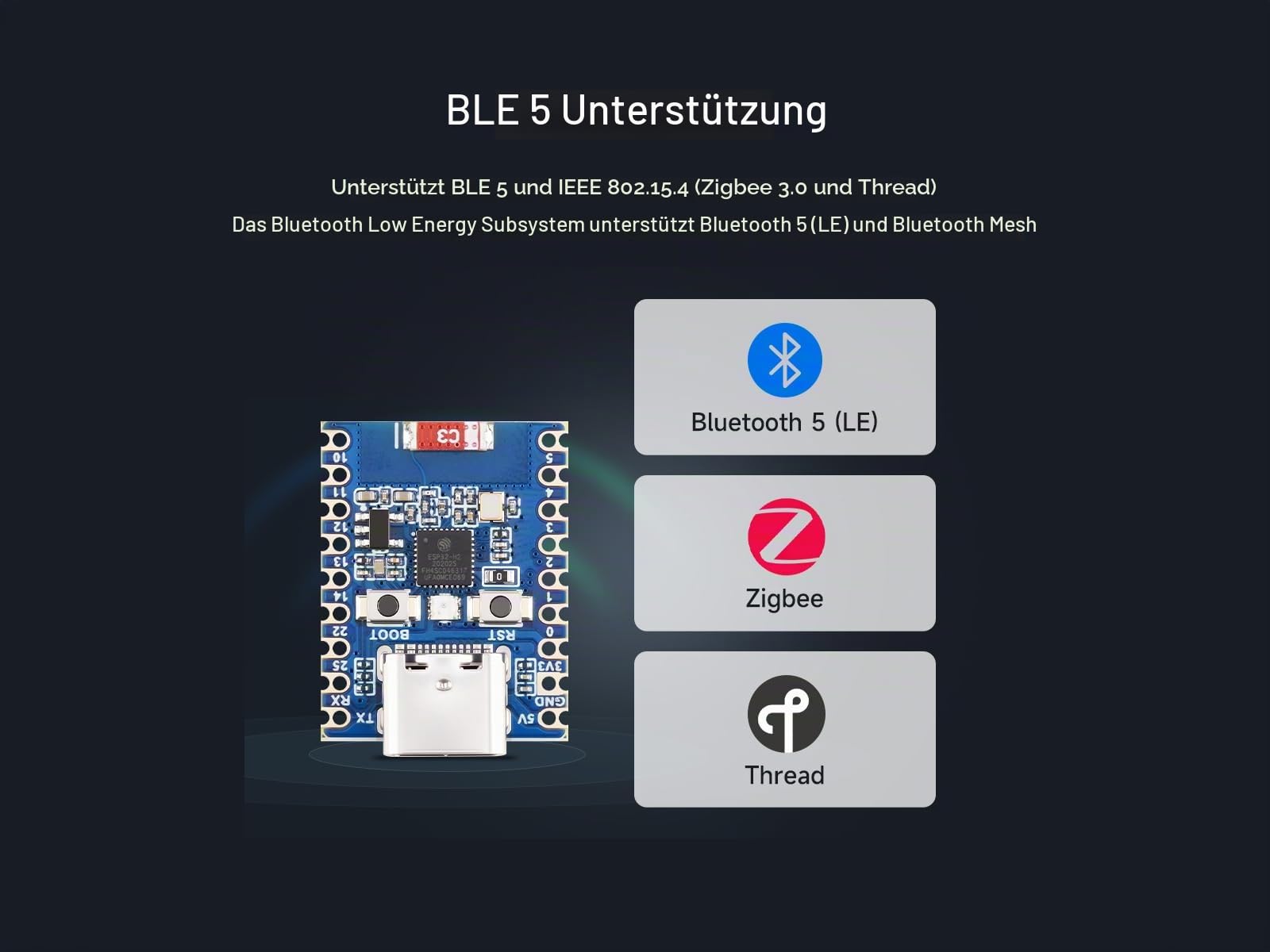 waveshare-esp32-h2-zero-mini-entwicklungsboard-mit-zigbee-und-ble-5 image 3