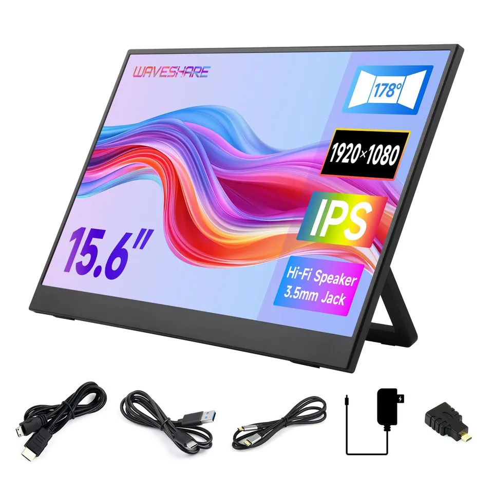 waveshare-luck-fox-15-6-zoll-portable-monitor-ohne-touch-full-hd-ips-mini-hdmi-d image 1