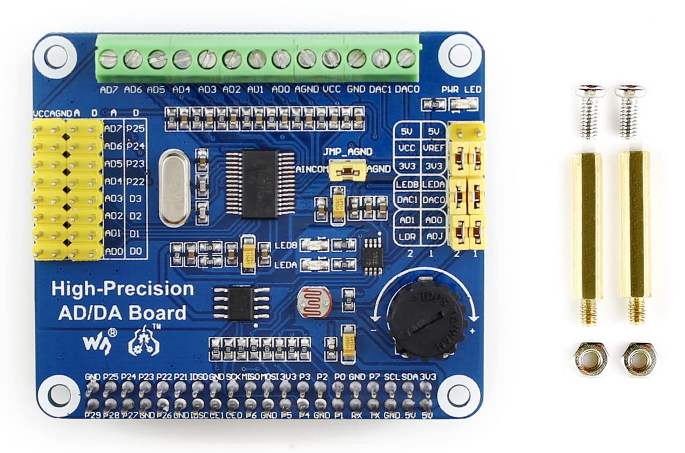 waveshare-high-precision-ad-da-erweiterungsboard-f-r-raspberry-pi-jetson-nano image 4