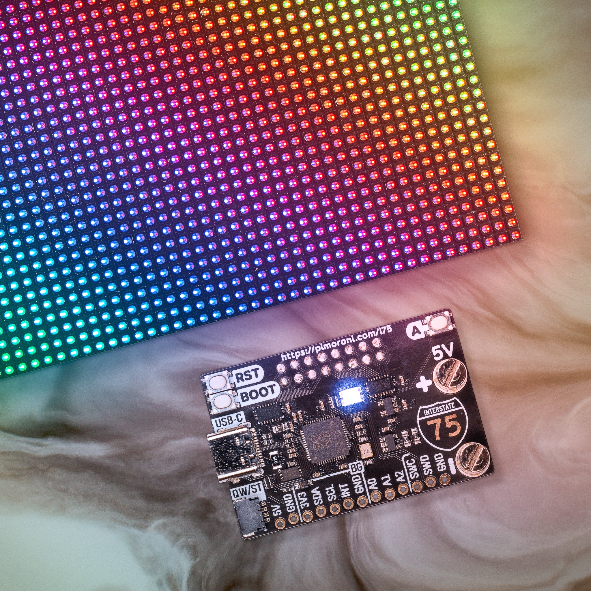 pimoroni-interstate-75-rgb-led-matrix-treiber-rp2040-usb-c image 1