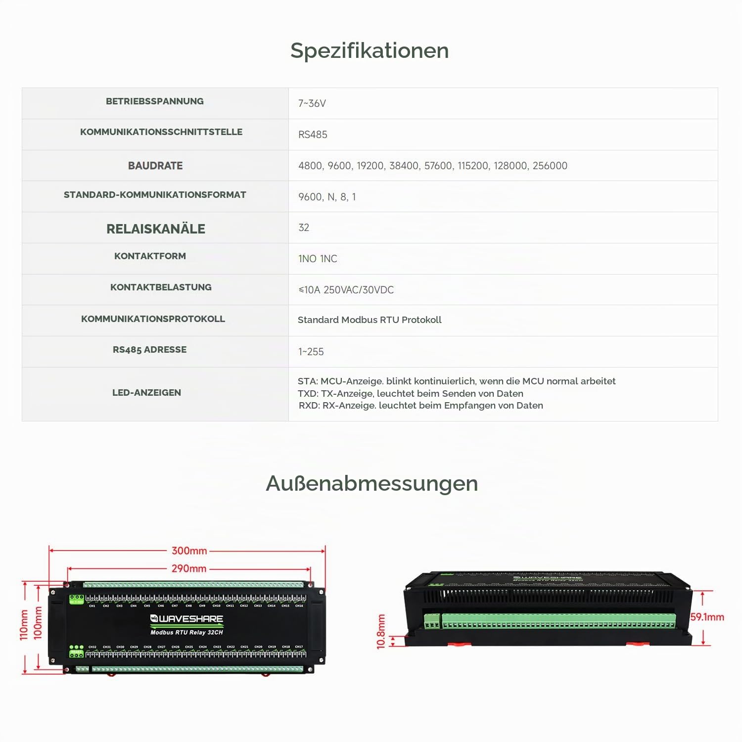 waveshare-modbus-rtu-32-kanal-relaismodul-rs485-10a-f-r-industrie-und-smart-home image 4