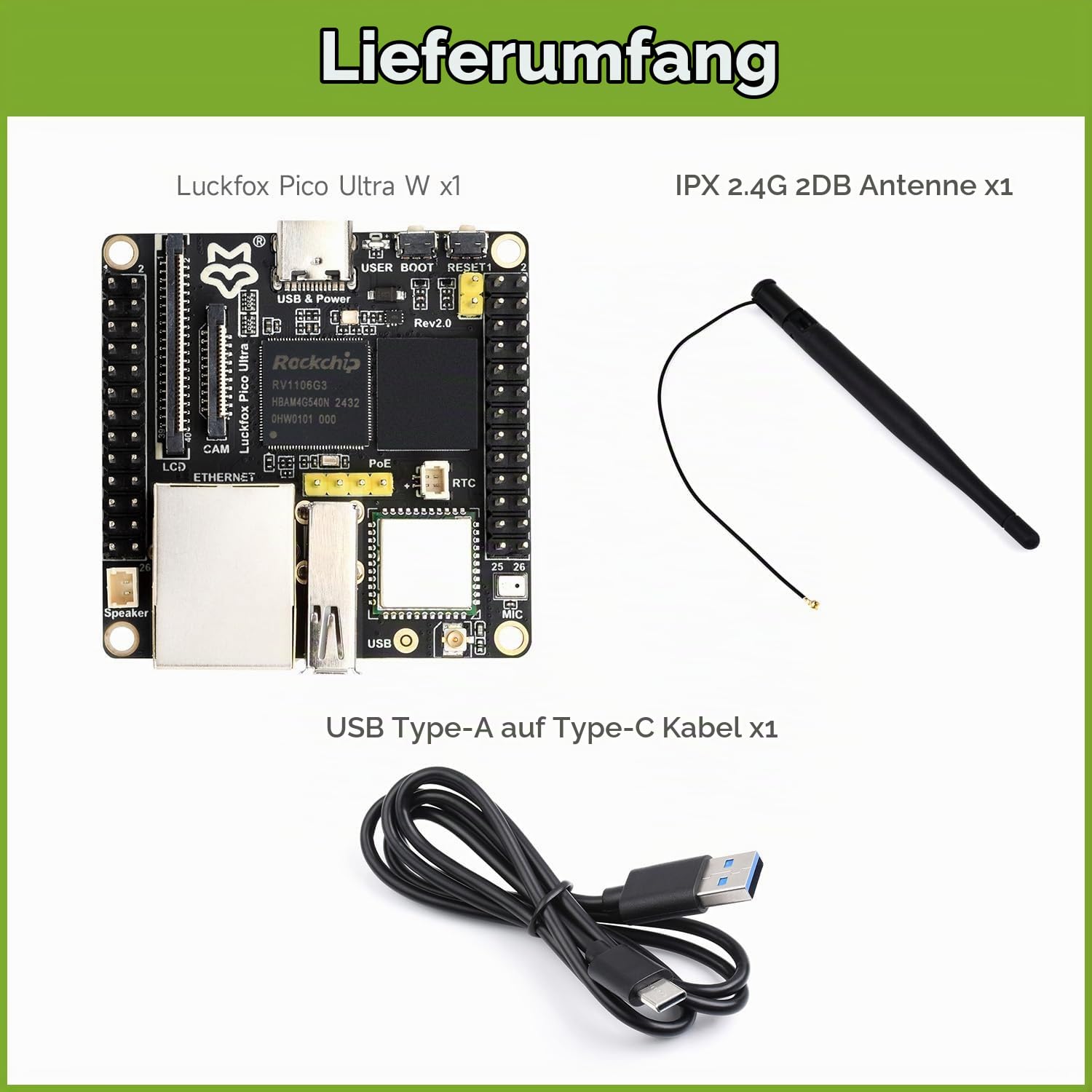waveshare-luckfox-pico-ultra-rv1106-linux-board-arm-cortex-a7-npu-isp-8gb-emmc-m image 2