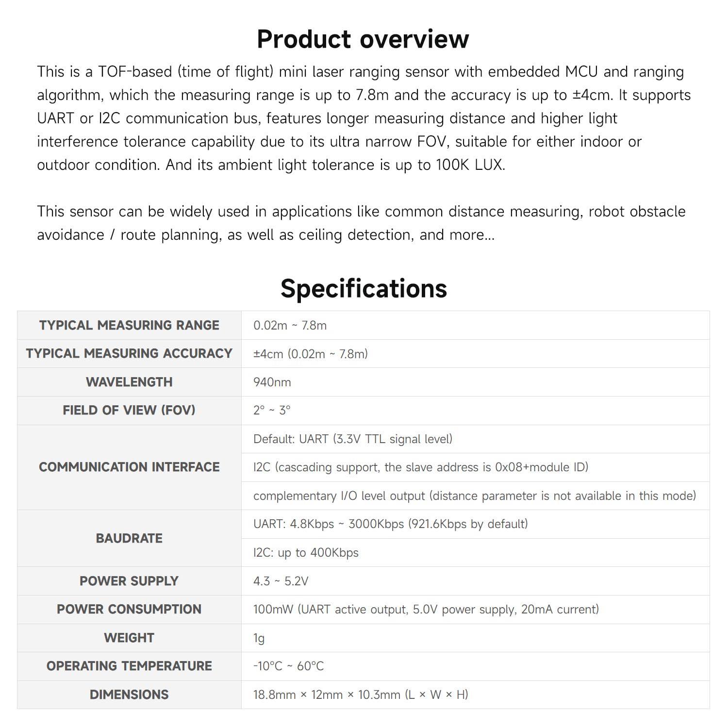 waveshare-tof-mini-laser-distanzsensor-time-of-flight-uart-i2c-bis-7-8-m image 4