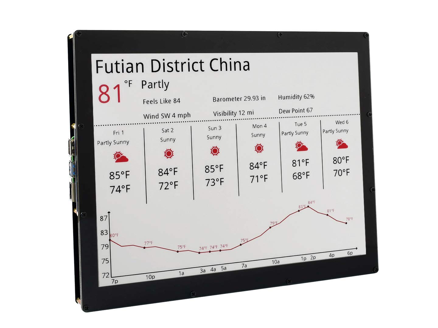 waveshare-12-48-zoll-e-ink-display-modul-1304x984-rot-schwarz-wei-mit-controller image 1