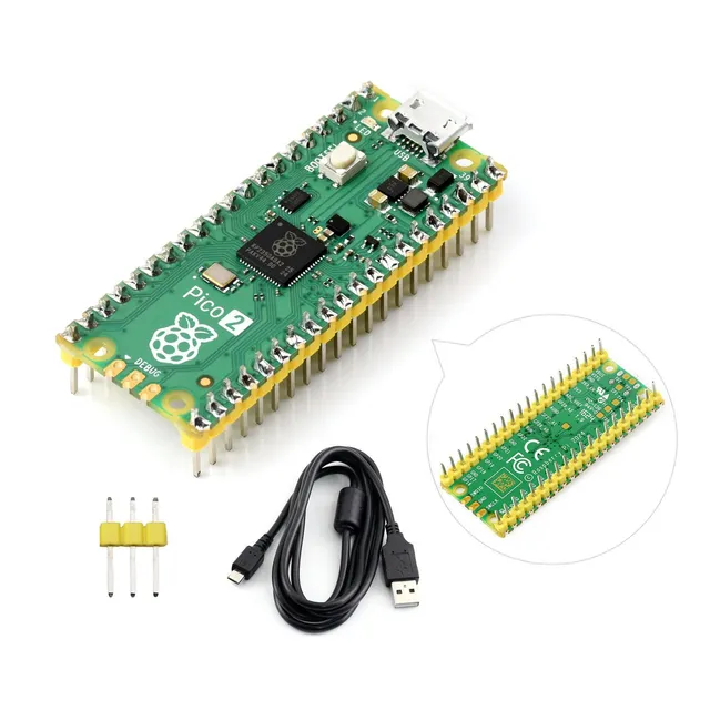 waveshare-pi-pico-2-m-mikrocontroller-board-rp2350-4mb-flash-mit-header image 1