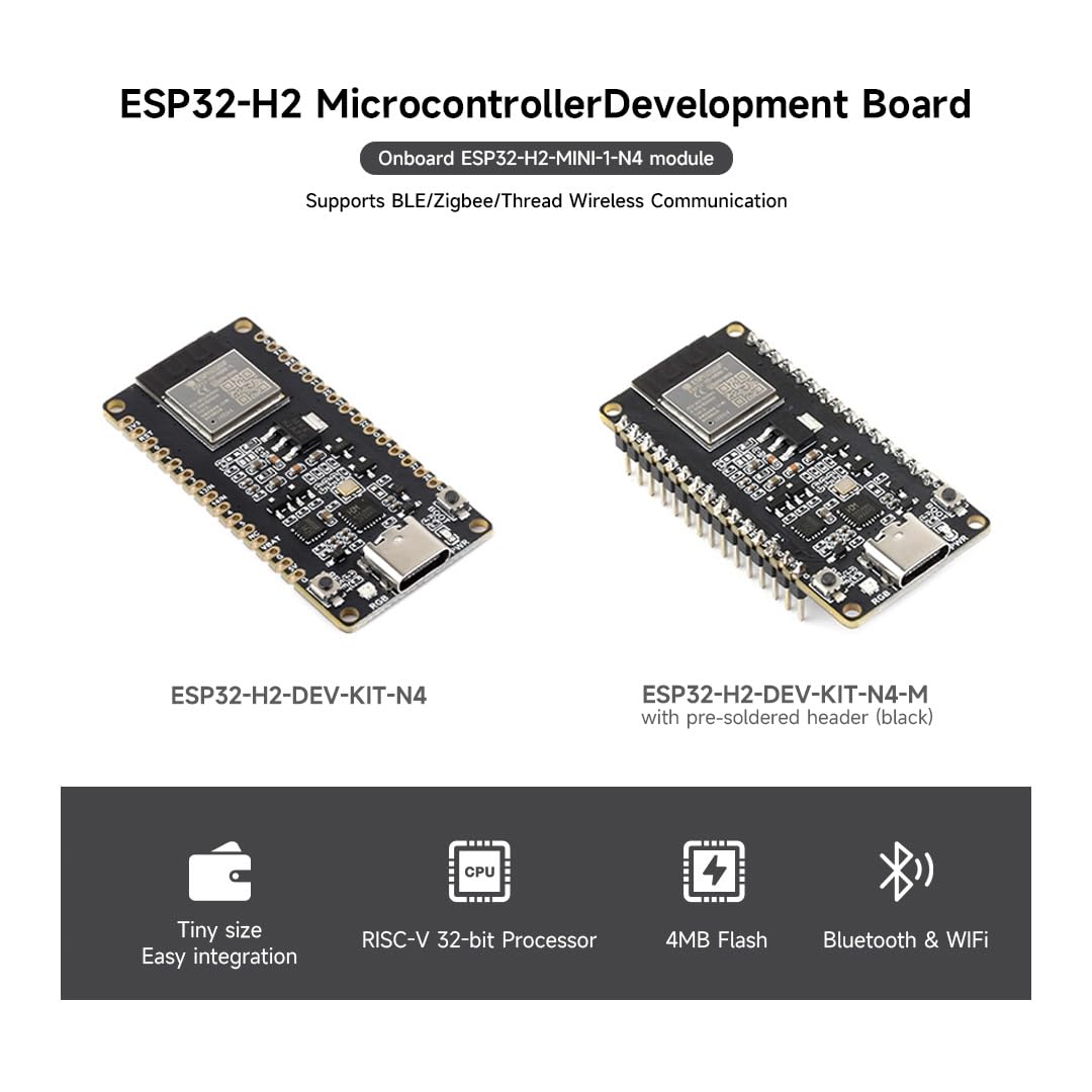 waveshare-esp32-h2-entwicklungsboard-2er-set-esp32-h2-mini-1-n4-96-mhz image 3