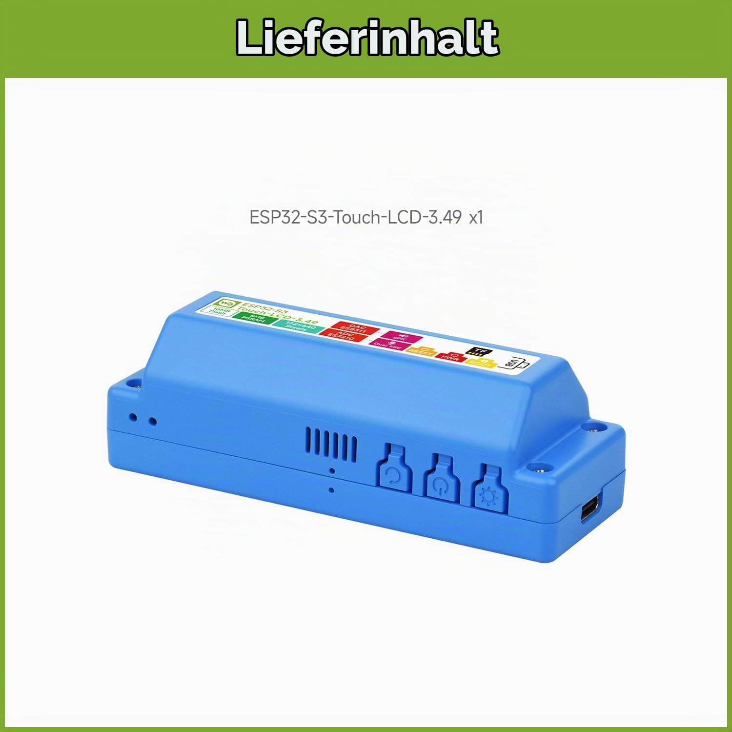 waveshare-esp32-s3-touch-lcd-3-49-entwicklungsboard-mit-3-49-zoll-ips-touchdispl image 2