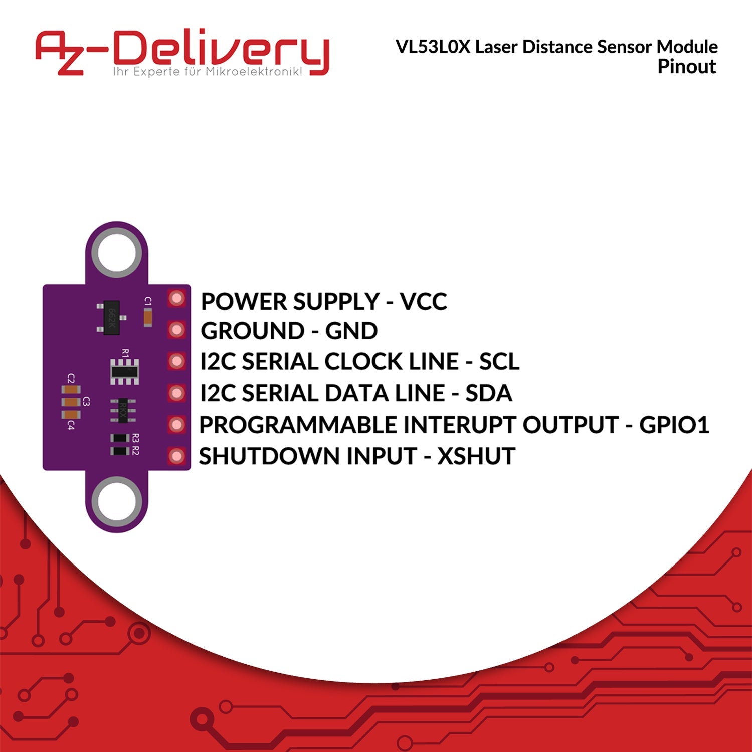 az-delivery-vl53l0x-time-of-flight-laser-abstandssensor-modul image 3