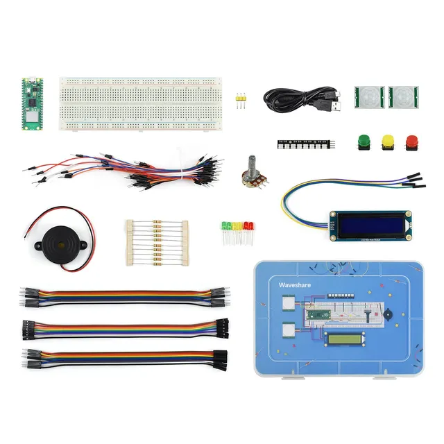 waveshare-pi-pico-w-basic-kit-mikrocontroller-mit-rp2040-und-wifi image 1