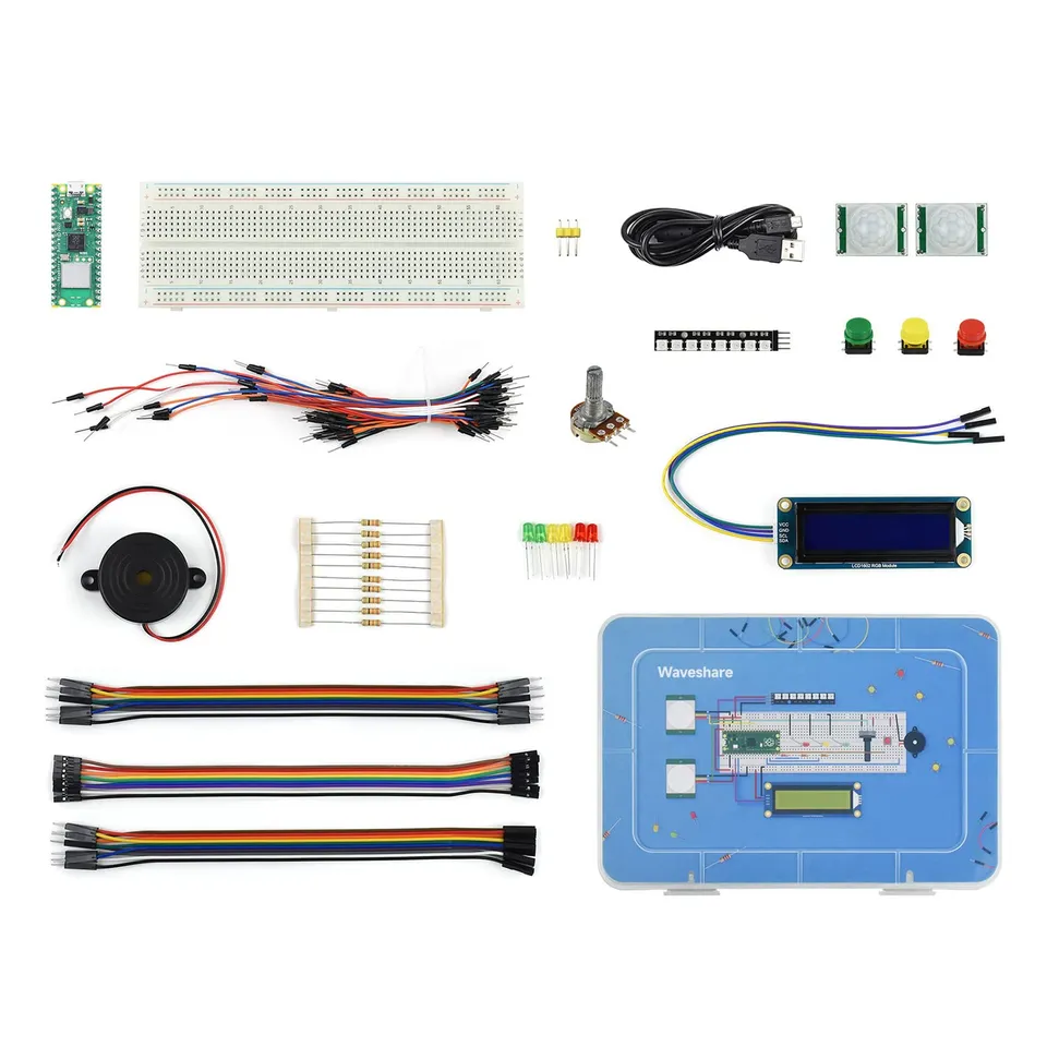 waveshare-pi-pico-w-basic-kit-mikrocontroller-mit-rp2040-und-wifi image 1