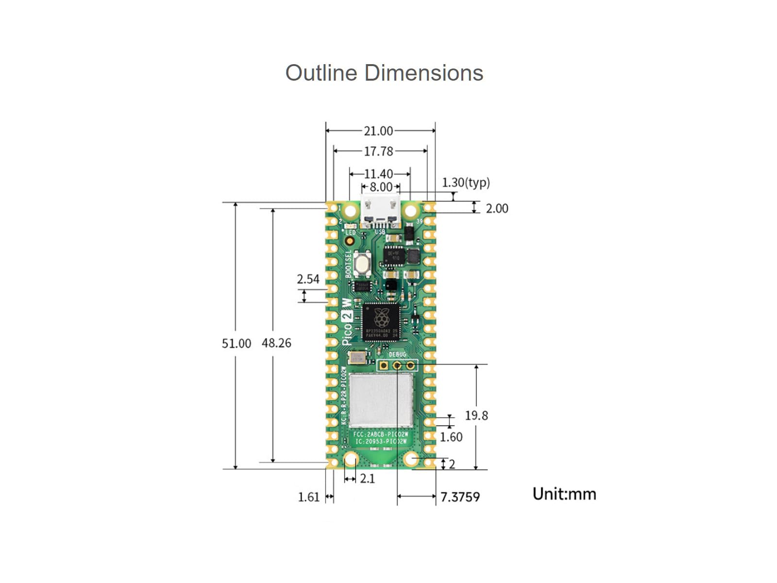 waveshare-pico-2-w-mikrocontroller-board-rp2350-vorverl-tet-mit-wifi-4-und-bluet image 7