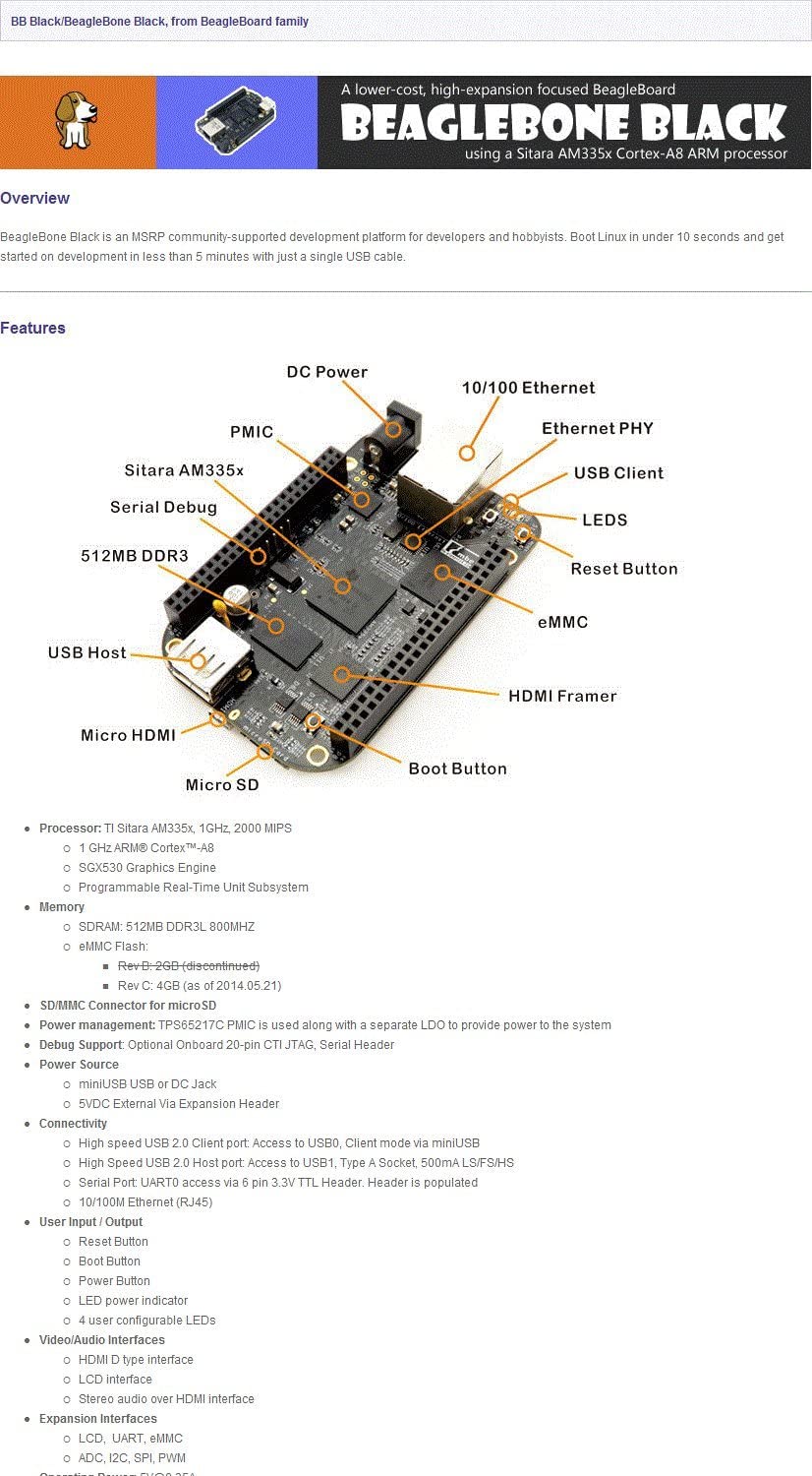 waveshare-beaglebone-black-rev-c-mini-pc-board-1ghz-512mb-4gb-emmc image 2
