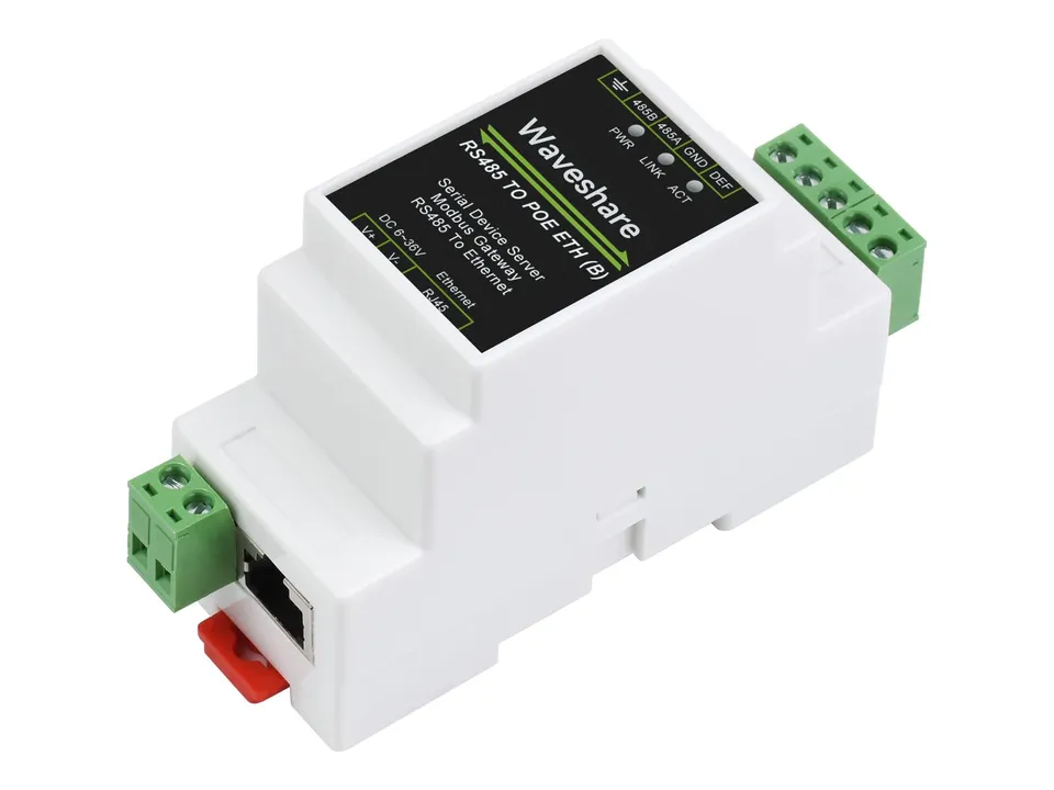 waveshare-rs485-zu-rj45-ethernet-serial-server-modbus-gateway-mit-poe image 1