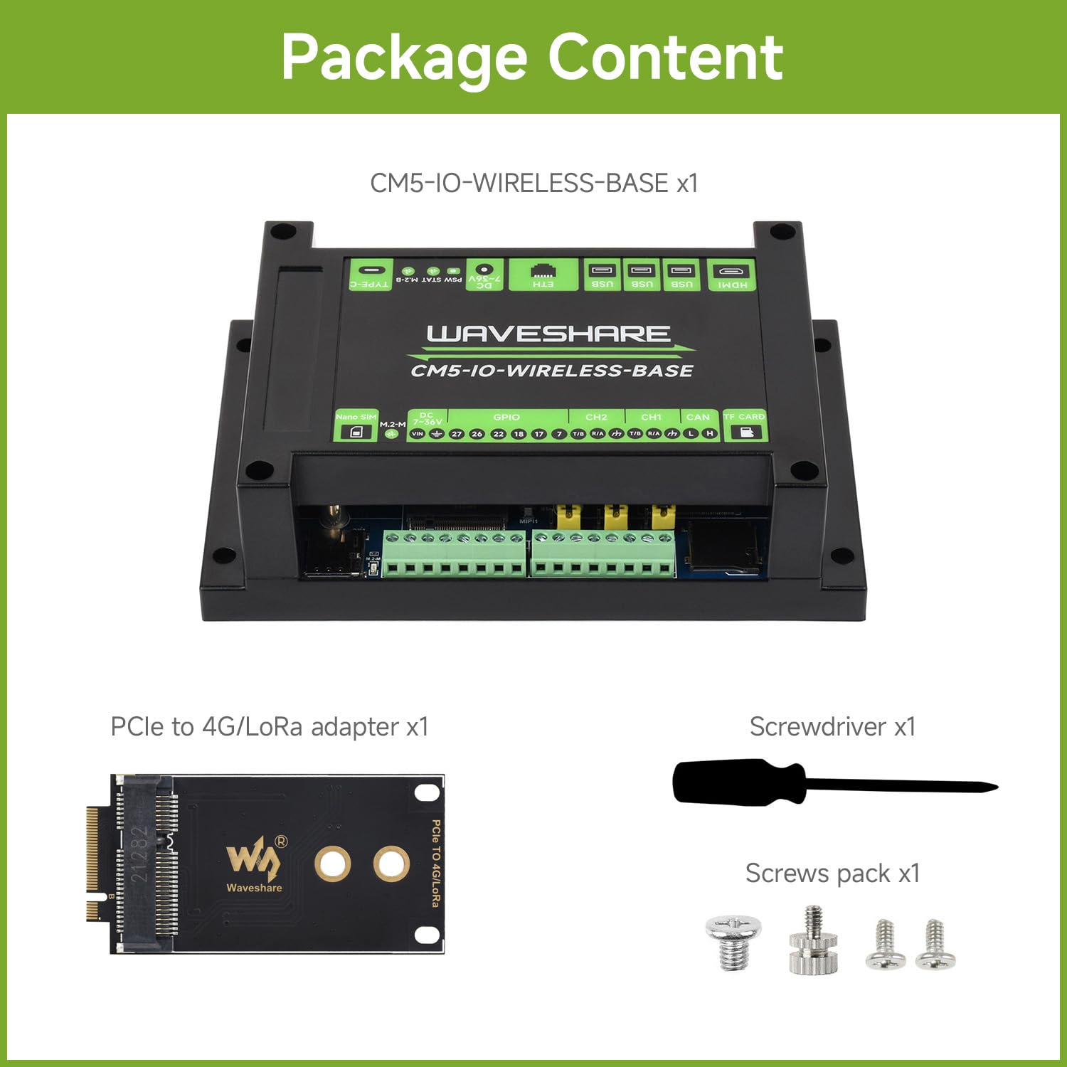 waveshare-industrial-iot-erweiterungsboard-f-r-raspberry-pi-cm5-4g-5g-lora-nvme- image 2