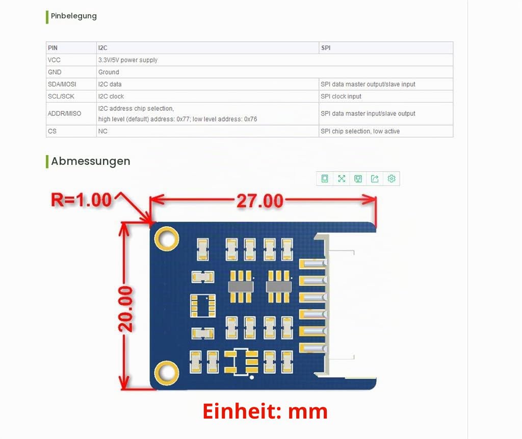 waveshare-bme280-umweltsensor-temperatur-feuchte-druck image 5
