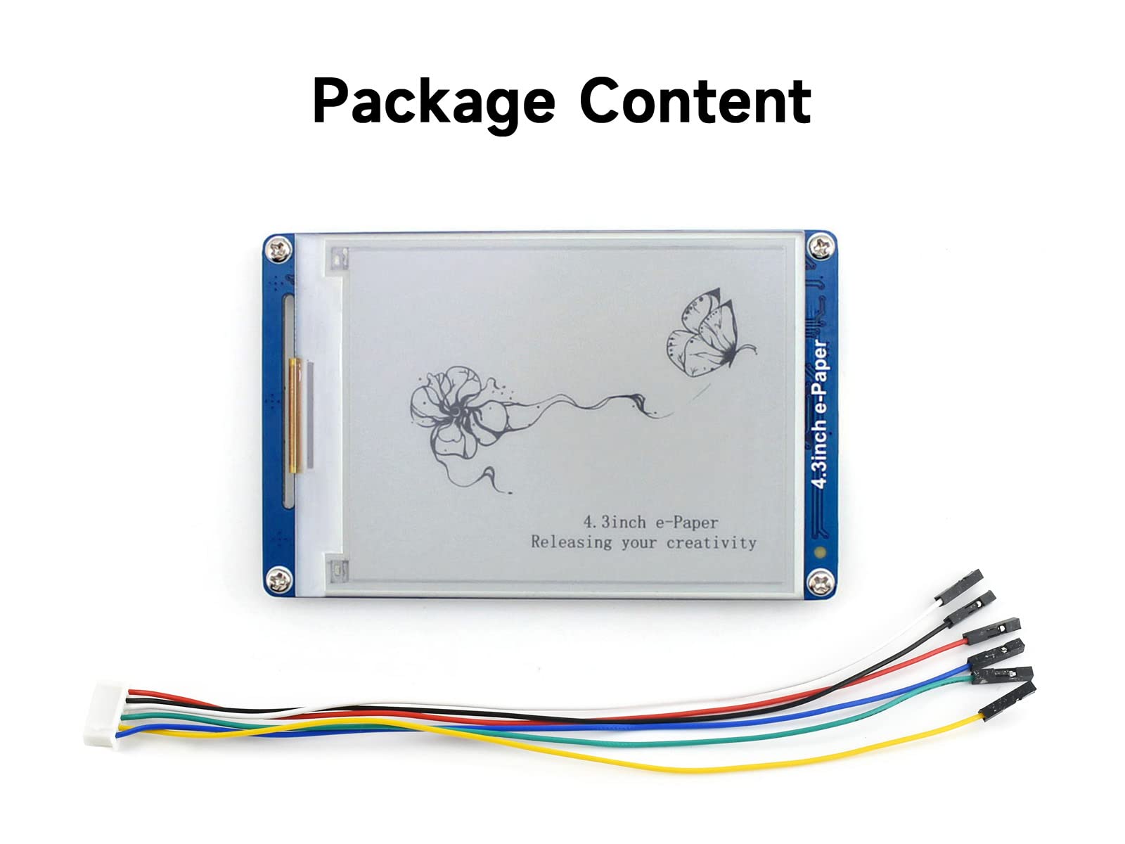 waveshare-4-3-zoll-e-paper-display-modul-800x600-serielle-schnittstelle-mit-font image 2