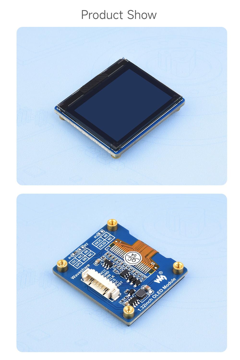 waveshare-1-32-zoll-oled-display-modul-128x96-16-graustufen-spi-i2c image 6
