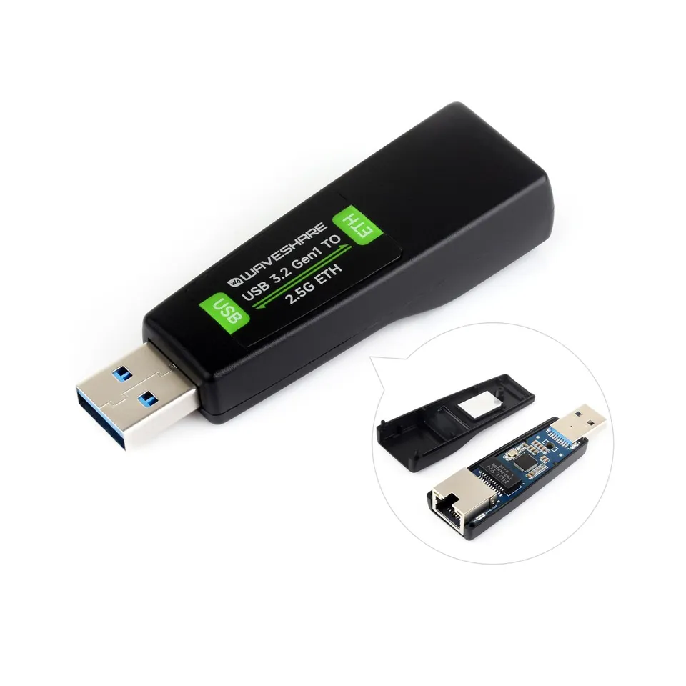 waveshare-usb-auf-2-5g-ethernet-konverter-rtl8156b-treiberfrei-kompatibel-mit-ra image 1