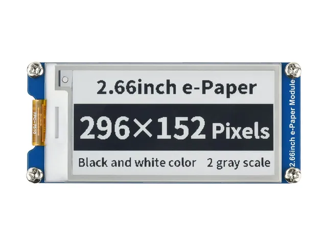 waveshare-2-66-zoll-e-paper-e-ink-display-modul-296x152-teilrefresh-schwarz-wei- image 1
