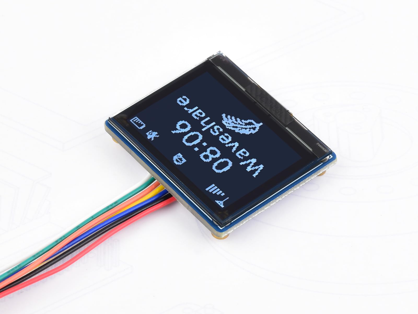 waveshare-1-32-zoll-oled-display-modul-128x96-16-graustufen-spi-i2c image 1