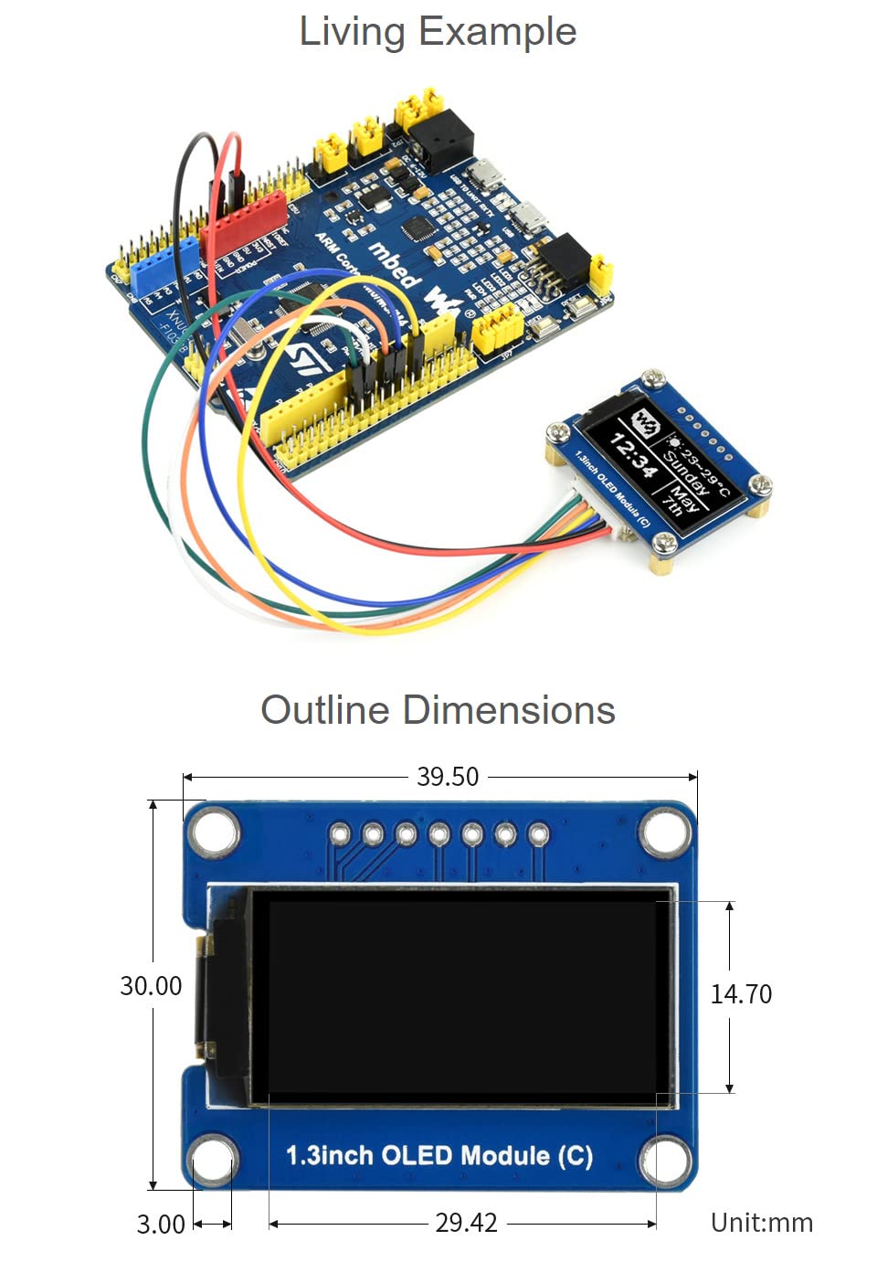 waveshare-1-3-zoll-oled-modul-64x128-schwarz-wei-mit-spi-i2c image 7