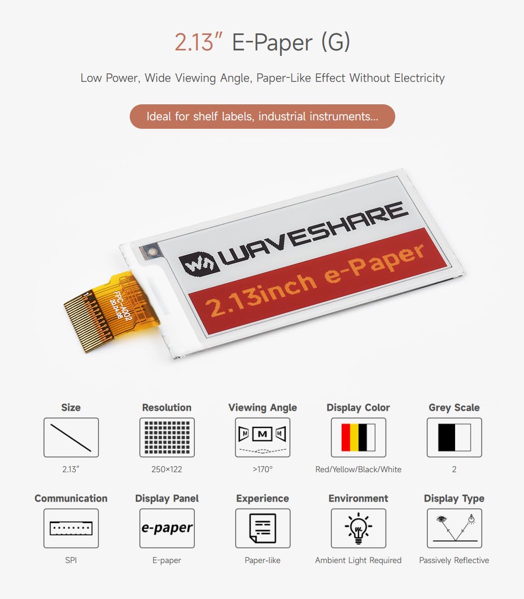 waveshare-2-13-zoll-e-paper-g-raw-display-250x122-rot-gelb-schwarz-wei-ohne-trei image 3