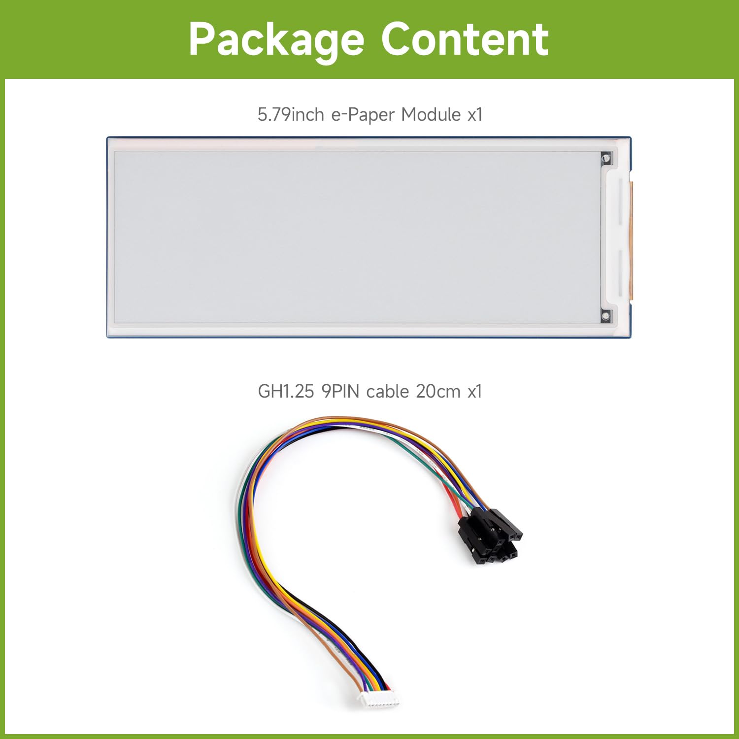 waveshare-5-79-zoll-e-paper-display-modul-792x272-schwarz-wei-mit-pcb-und-spi image 2