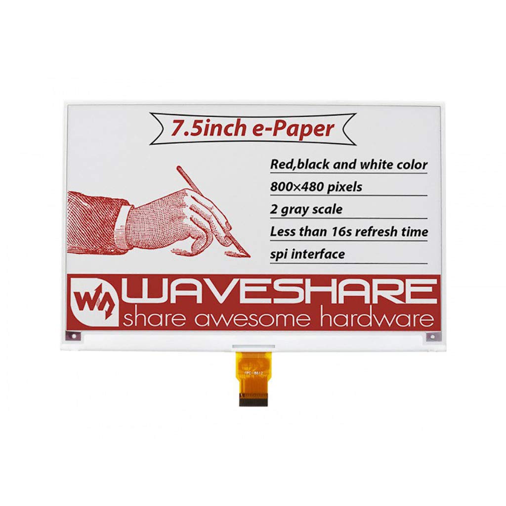 waveshare-7-5-zoll-tri-color-e-ink-raw-display-800x480-rot-schwarz-wei-ohne-pcb image 3