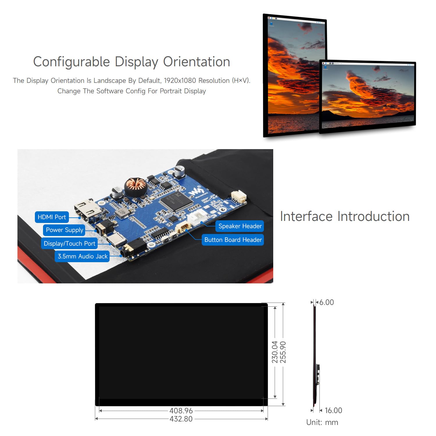 waveshare-18-5-zoll-kapazitiver-touch-display-1920x1080-full-hd-ips-monitor-f-r- image 6