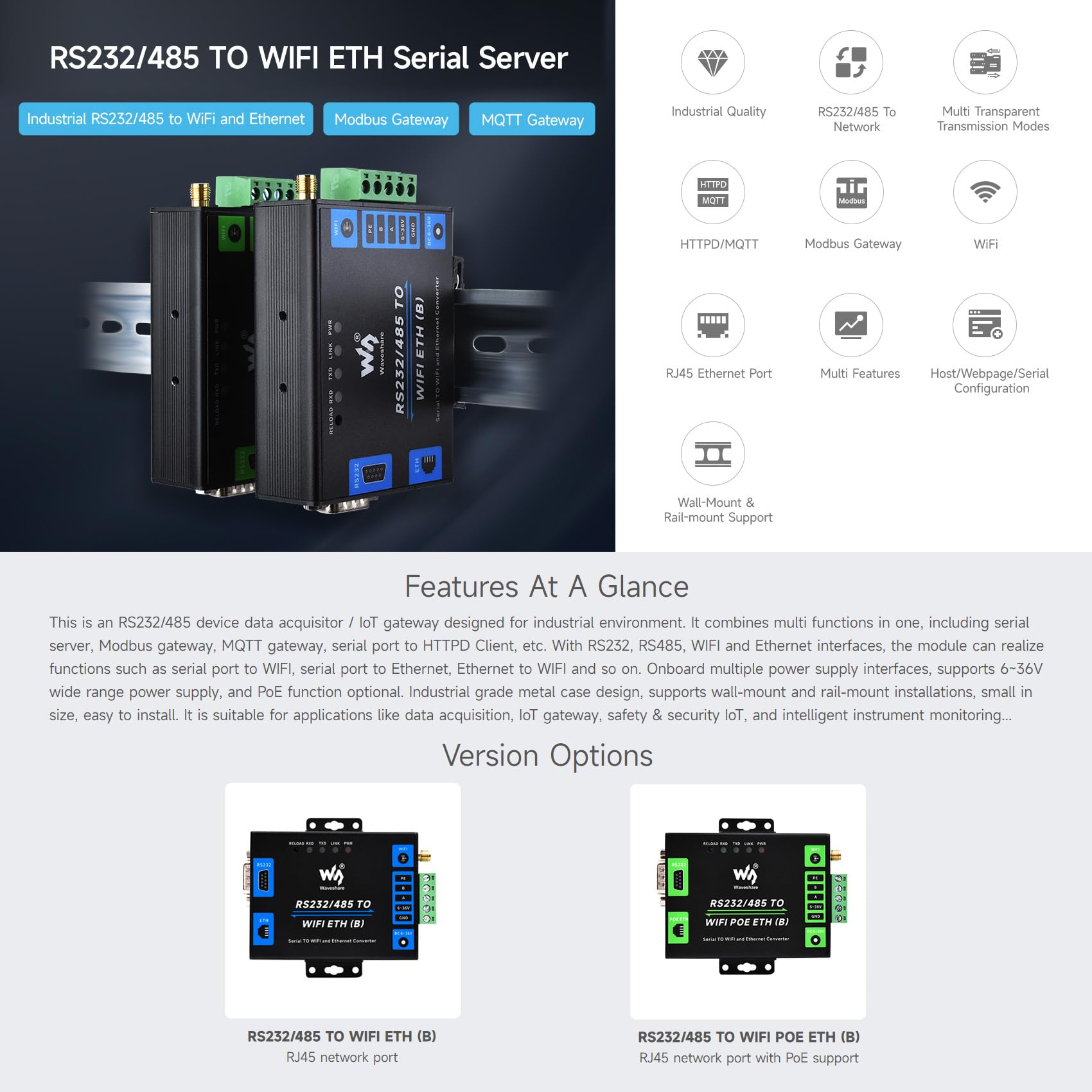 waveshare-industrieller-serieller-server-rs232-485-auf-wifi-und-ethernet-modbus- image 3
